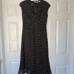 Jones Wear White and Brown Midi Dress